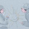 День рисования солнца на снегу