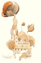 День пейзажей, нарисованных чаем